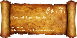 Csereklye Hedda névjegykártya